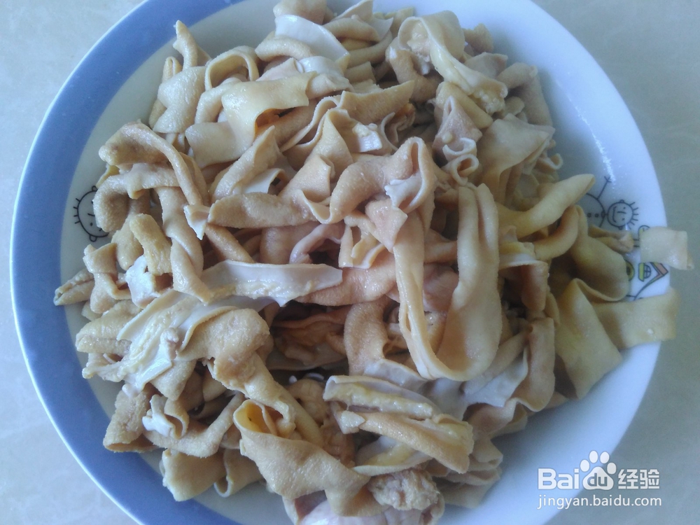 青椒爆炒鸭肠的做法