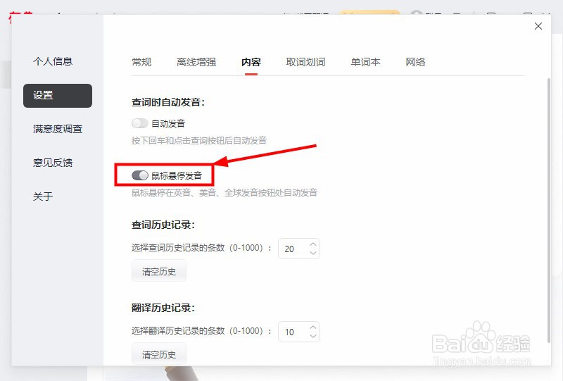 有道词典怎么设置鼠标悬停发音