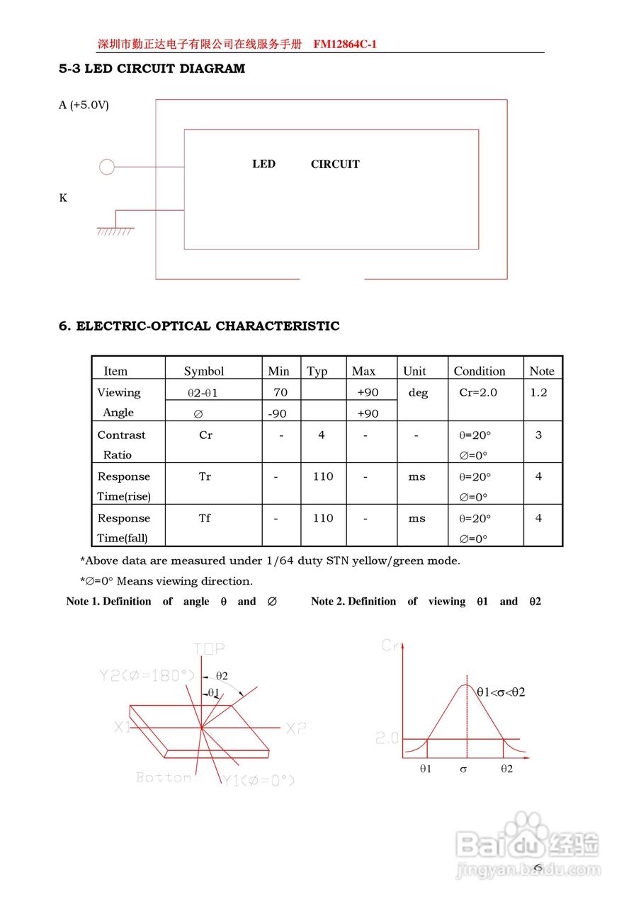 FM12864C-1图形液晶显示模块使用手册:[1]