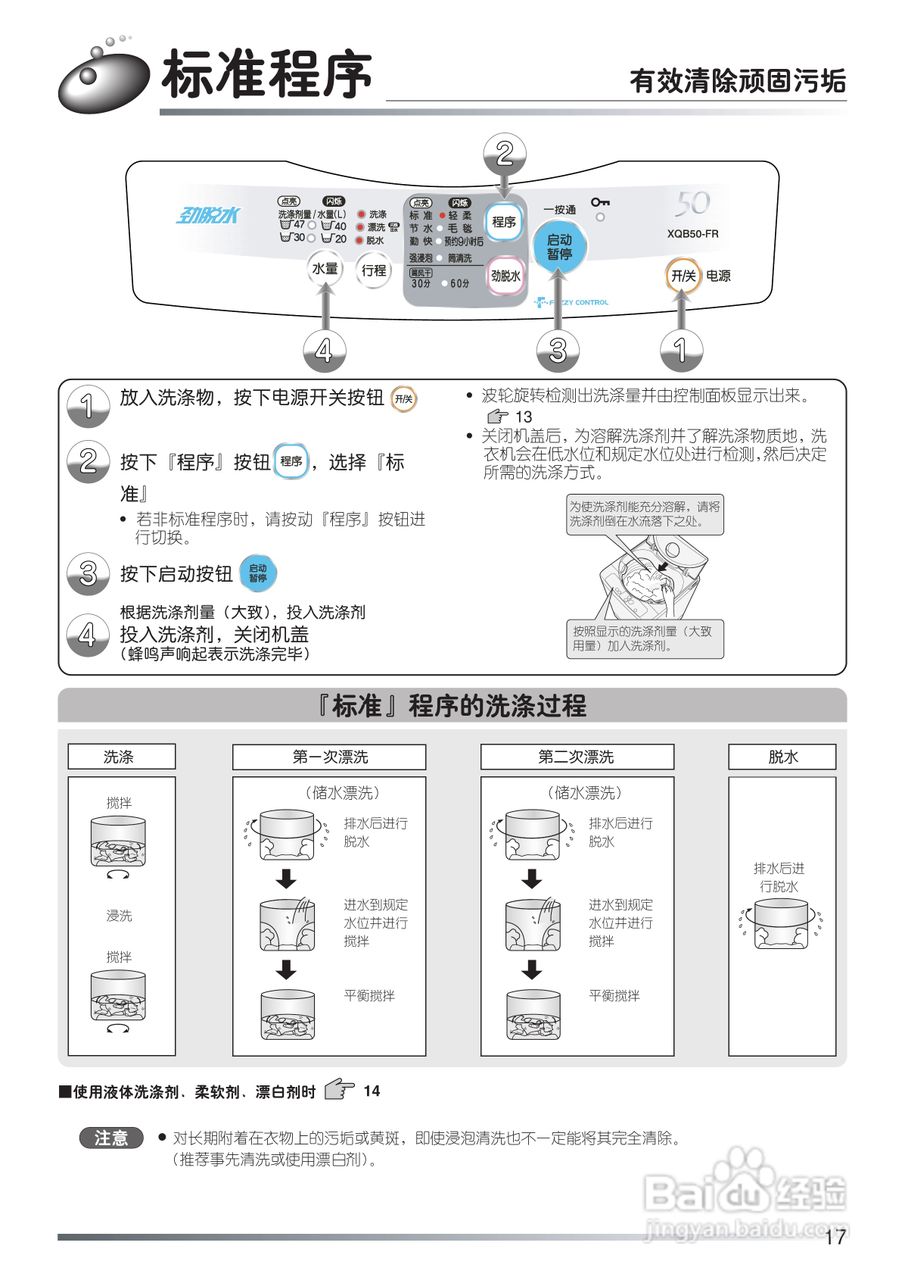 日立XQB50-FR洗衣机使用说明书:[2]