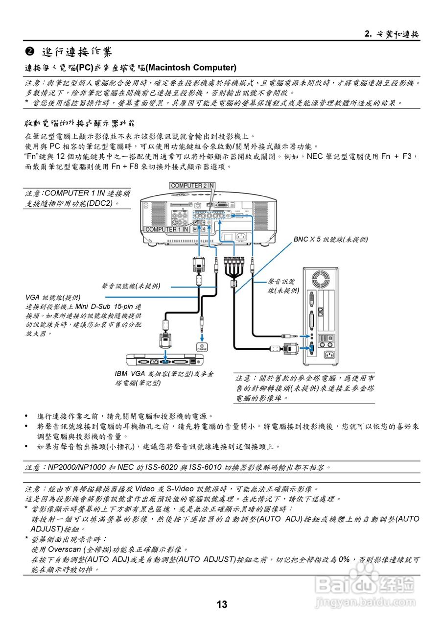 NEC NP2000/NP1000投影机使用手册:[3]