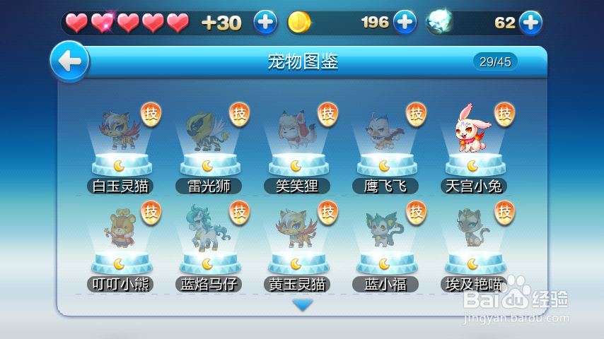 微信天天酷跑PVP版宠物图鉴