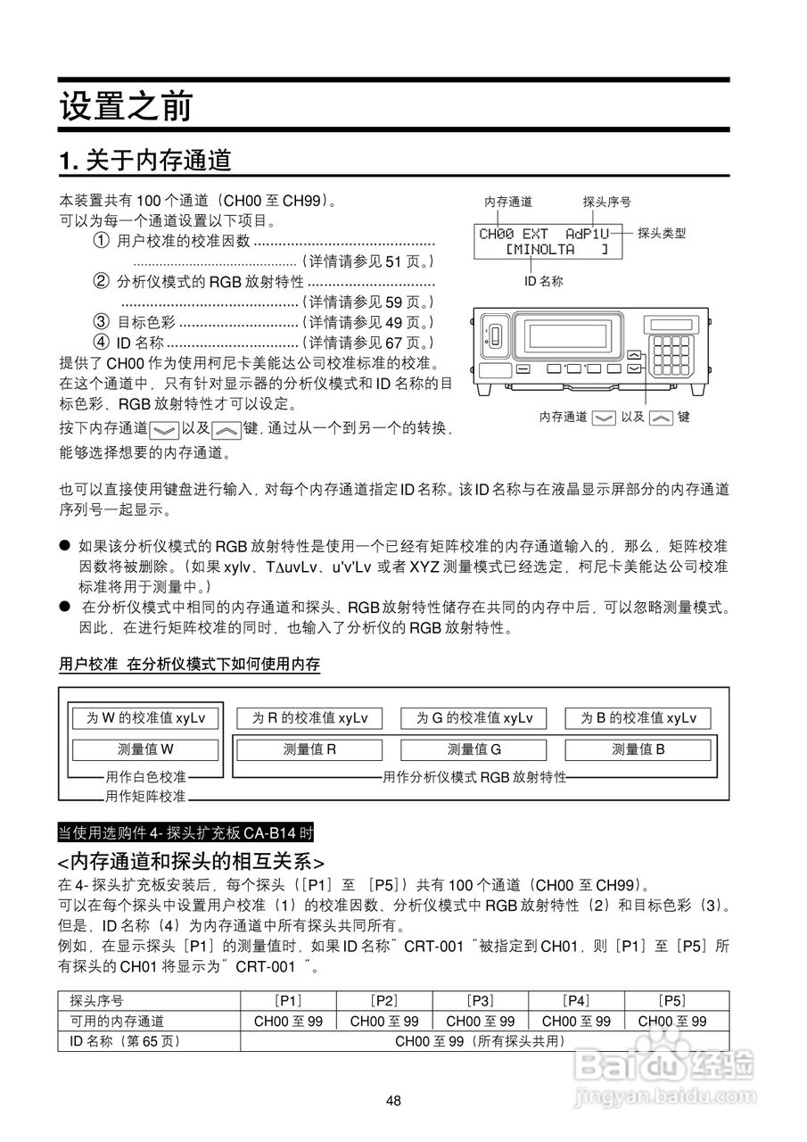 欣润彩色分析仪CA-210说明书:[5]