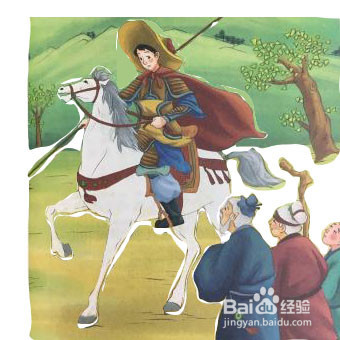 花木兰替父从军的简笔画