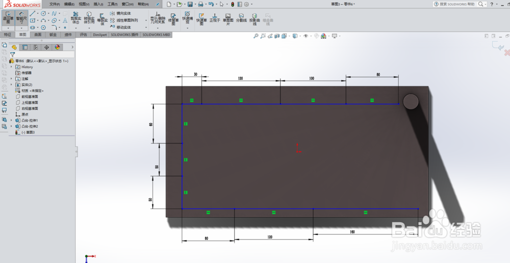 solidworks中，如何阵列不等间距