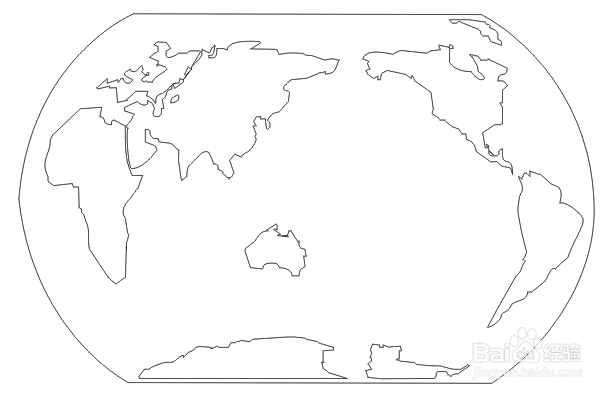 世界气候分布的简笔画
