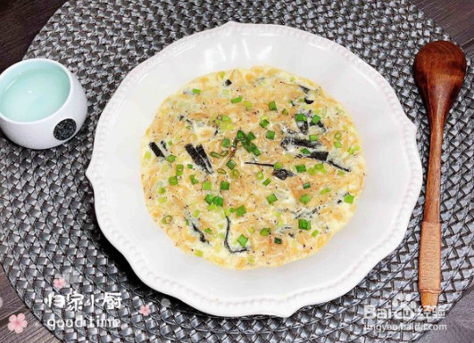 海米海苔豆浆蒸水蛋