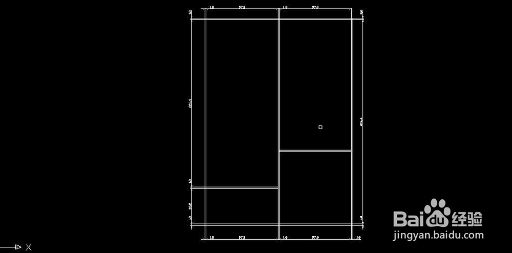 如何用CAD2007画一个衣柜平面图
