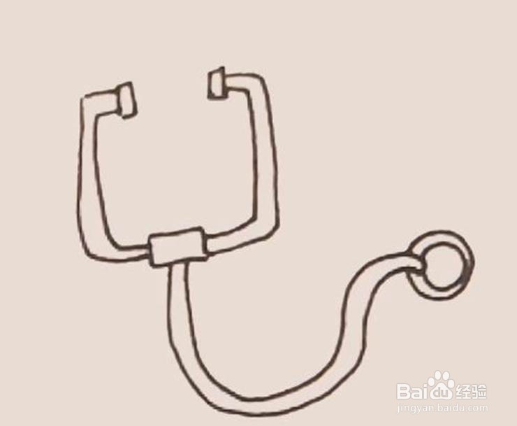 儿童画听诊器简笔画的画法