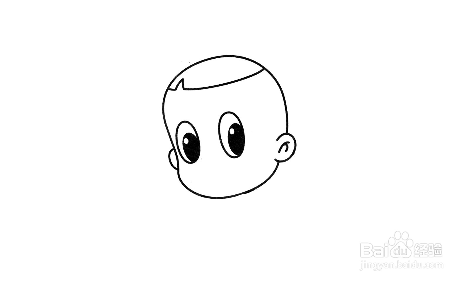 简笔画大头儿子头像怎么画？