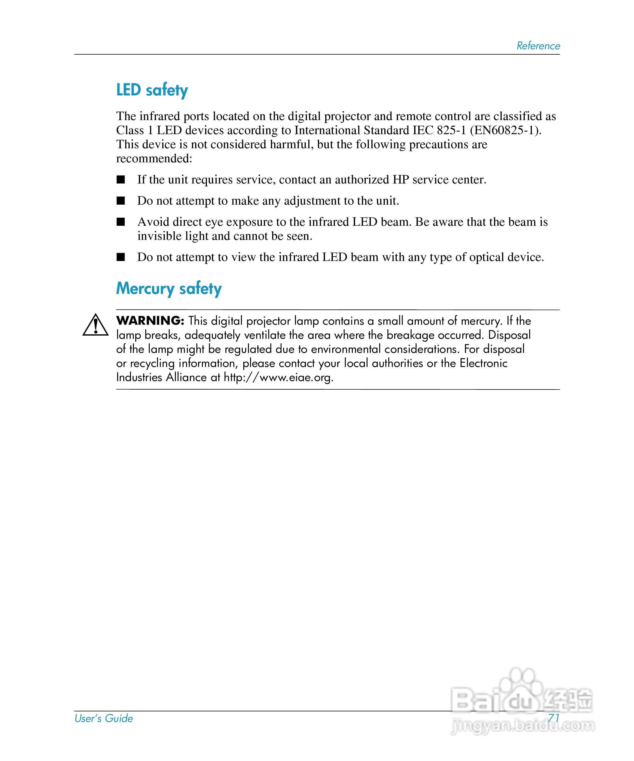 惠普(康柏) HP mp3220 Digital Projector投影机说明书:[8]