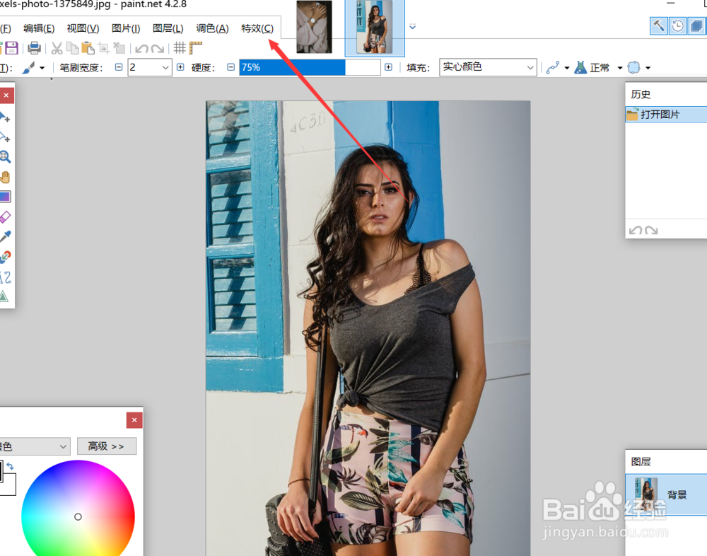 怎么使用paintnet的凸起变形工具？