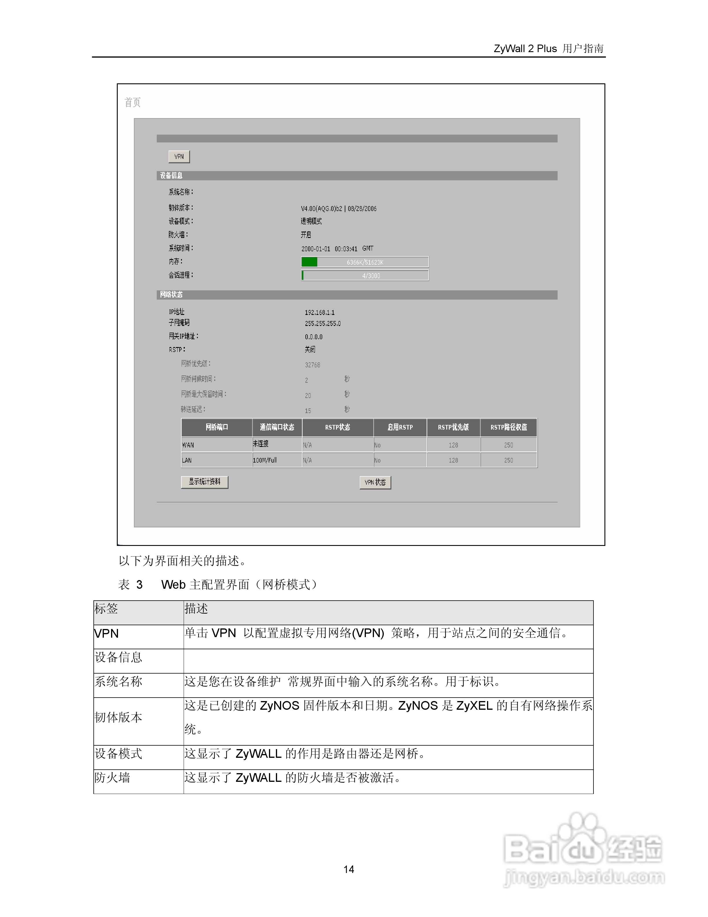 ZyXEL ZyWALL 2 Plus网络安全设备用户手册:[3]