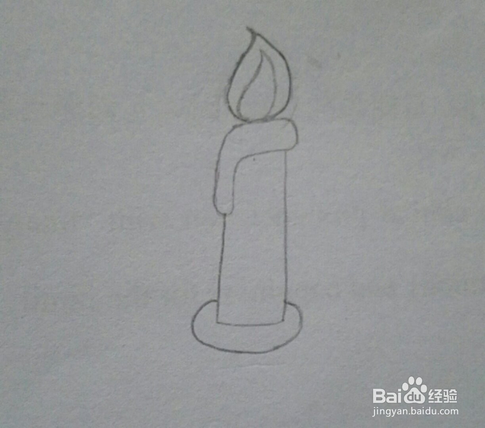 蜡烛的简笔画法