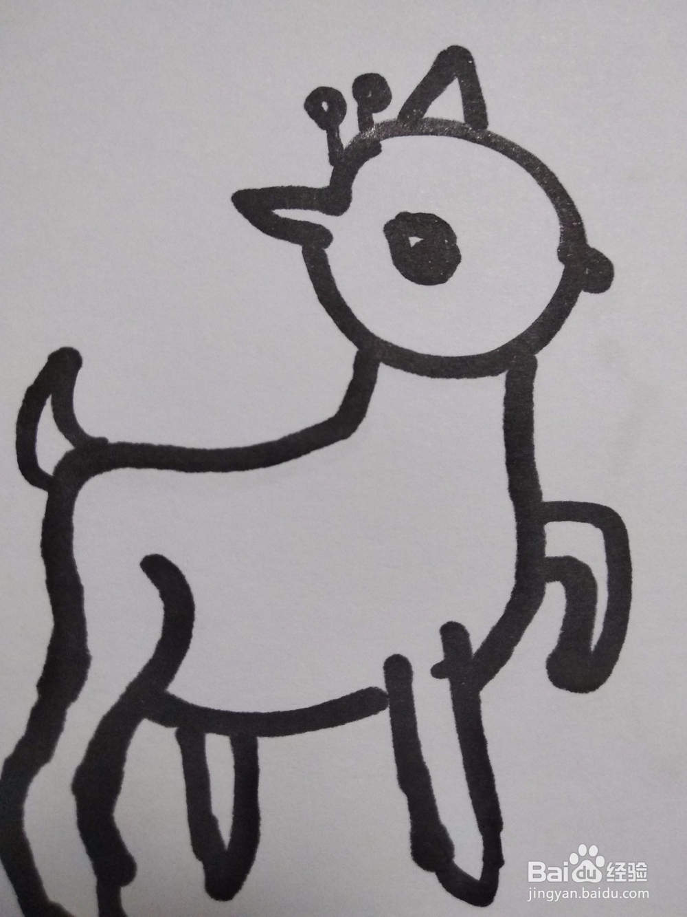 萌萌小鹿简笔画