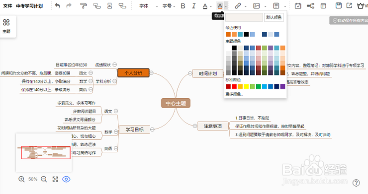 高效学习思维导图模板,利用模板编辑思维导图