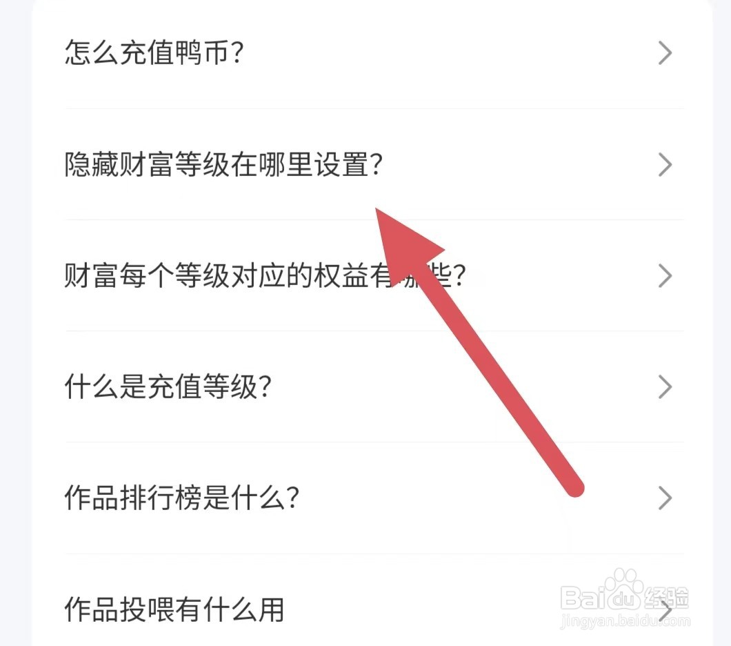 唱鸭如何查看隐藏财富等级在哪里设置