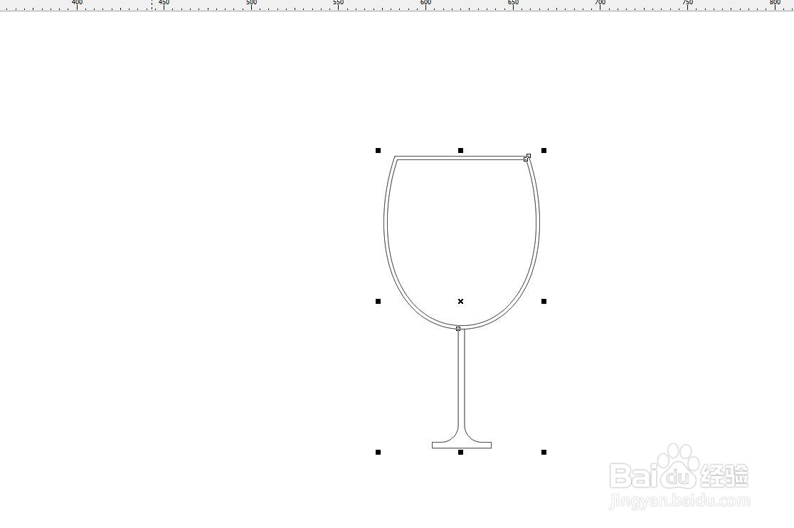 CorelDRAW怎么画高脚杯的底座