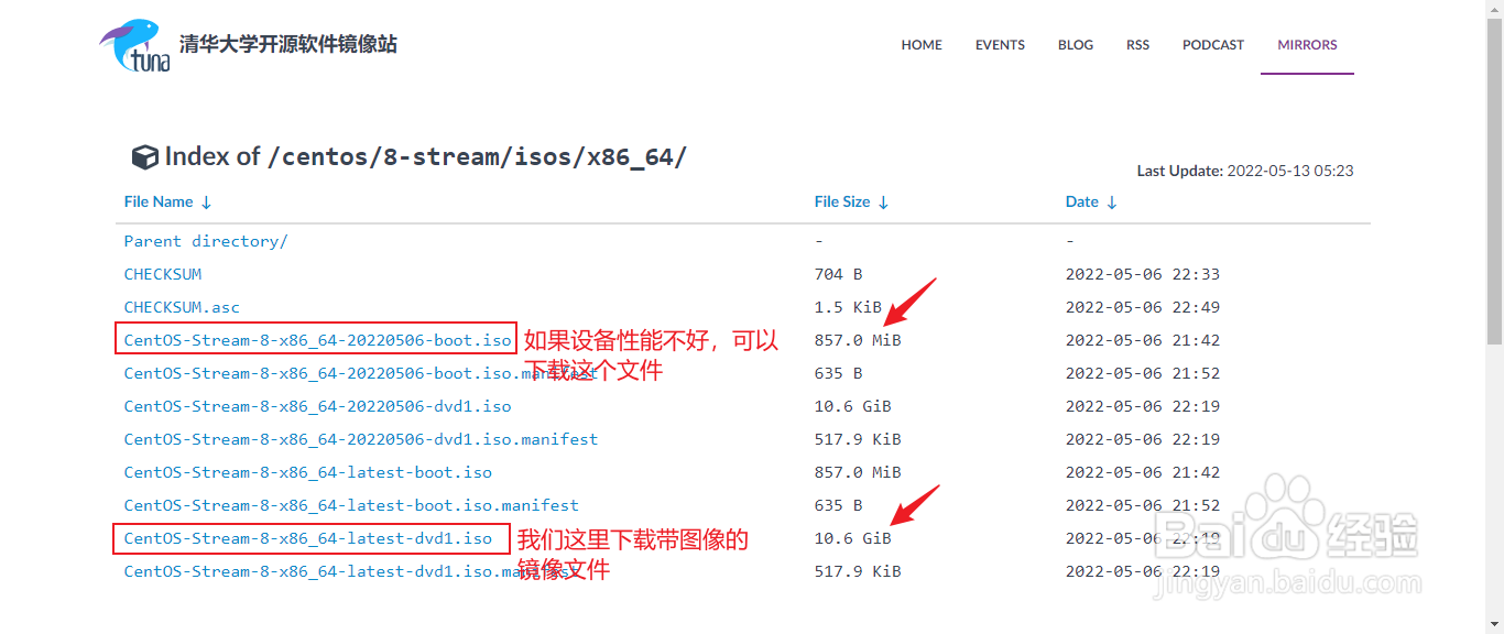 如何下载CentOS的镜像文件？