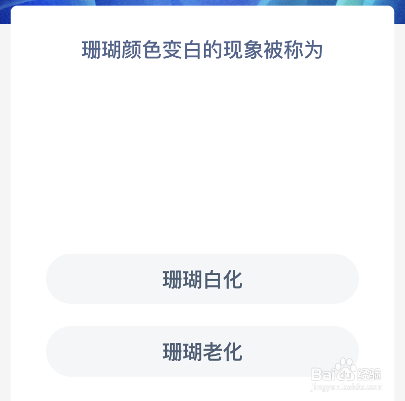 神奇海洋：珊瑚颜色变白的现象被称为