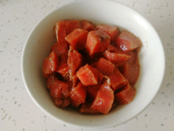 黑椒杏鲍菇牛肉粒