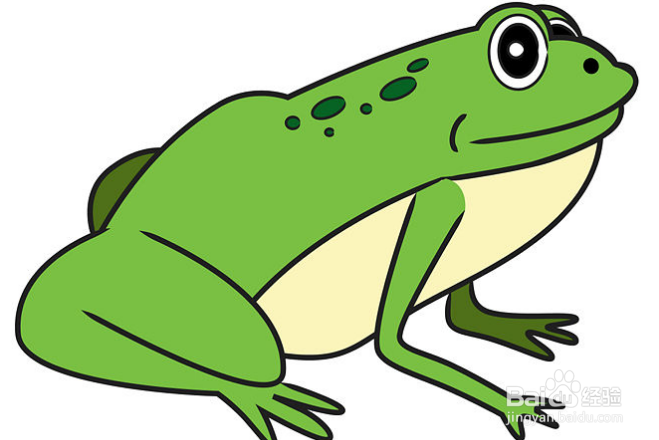 青蛙画画简单图片
