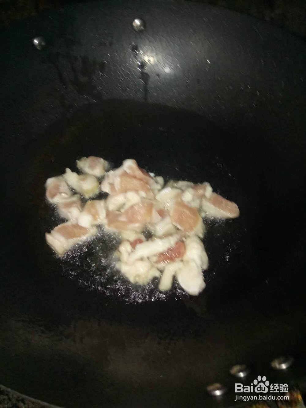 瘦肉五花炒平菇 反正就是下饭