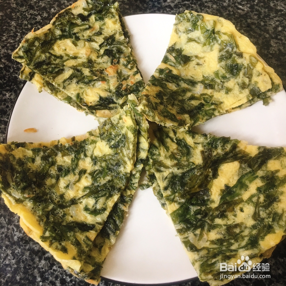 小孩子超喜欢的紫菜虾皮鸡蛋饼