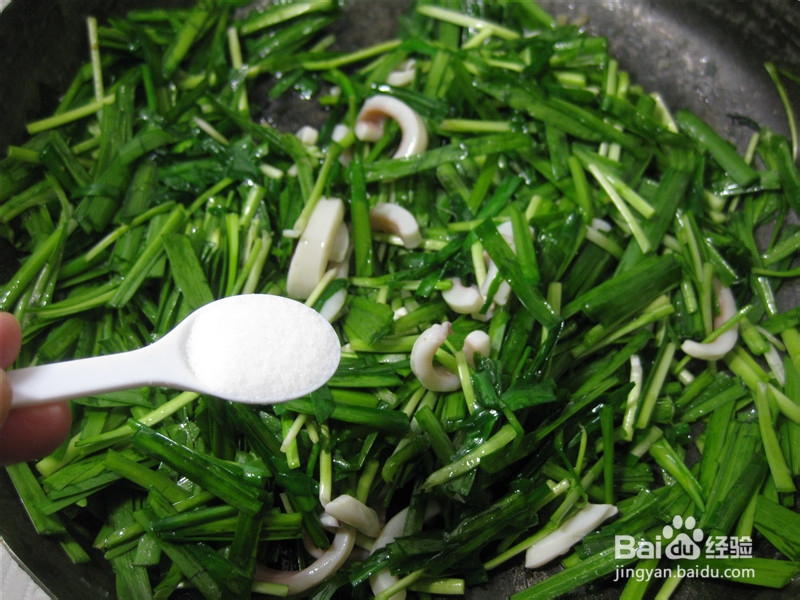 美味海鲜——韭菜炒鱿鱼丝