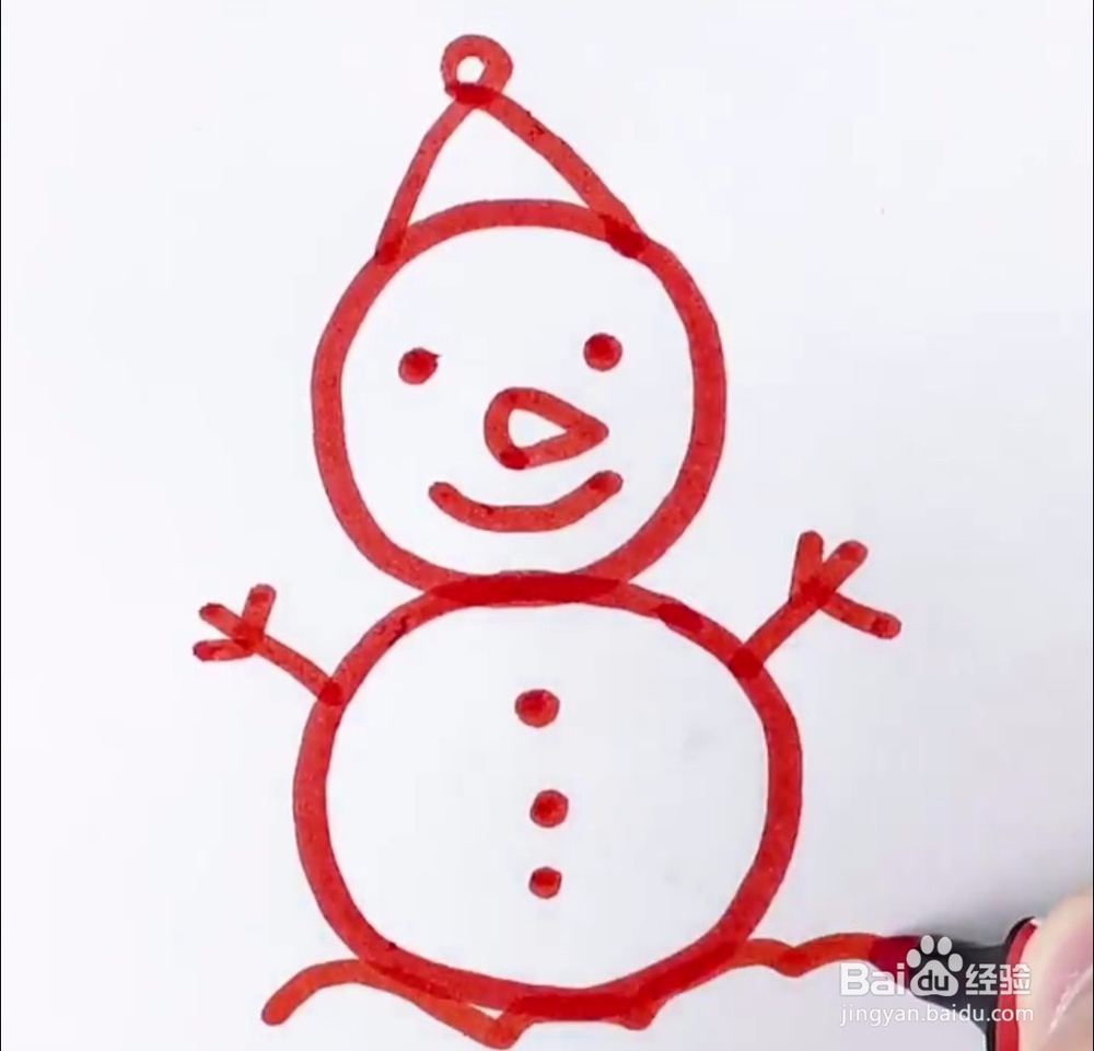 小雪人怎么画 教大家小雪人简笔画