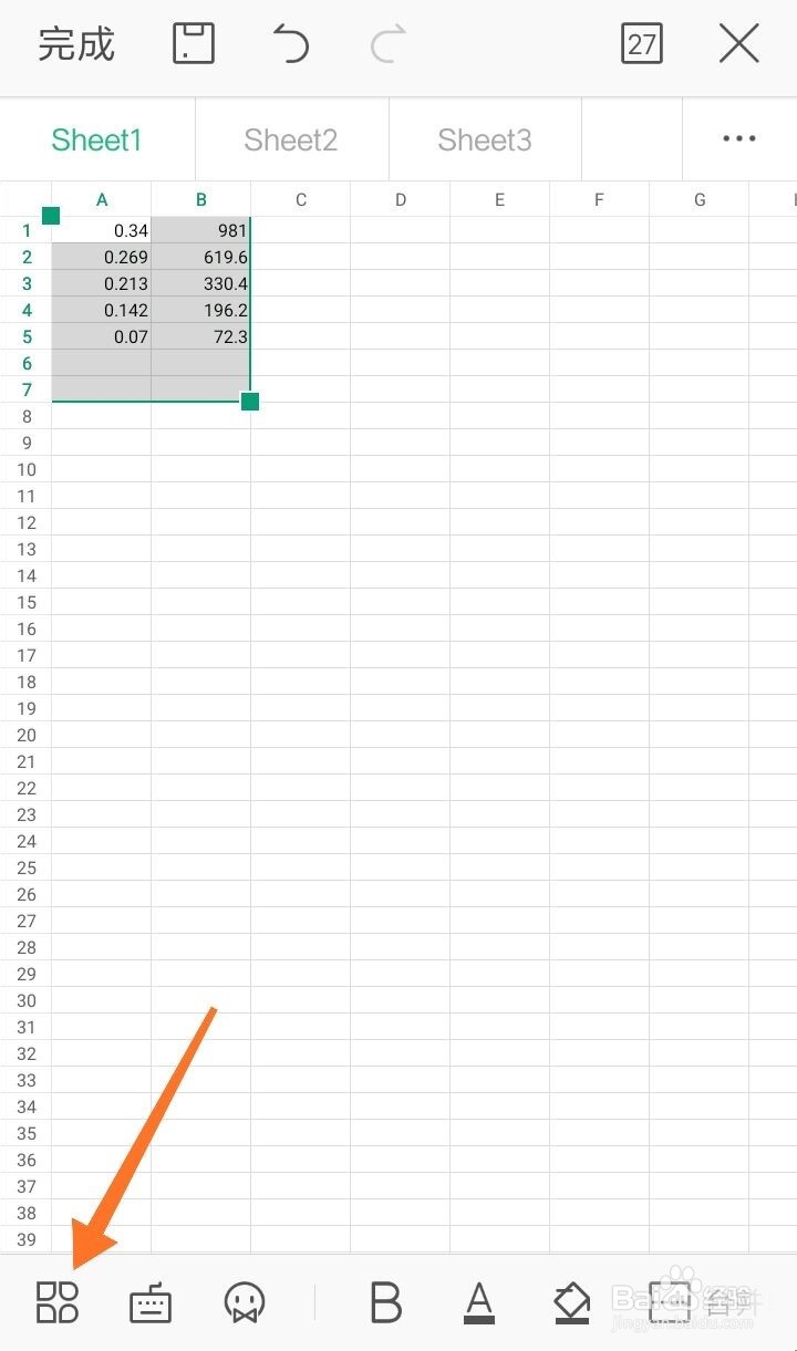 手机如何用WPS画出散点图