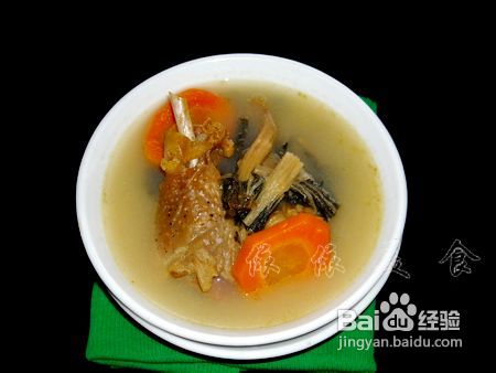 腊鸭菜干汤