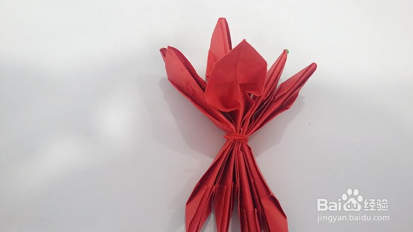 荷花系列：宝莲灯荷花的彩纸折法（1）