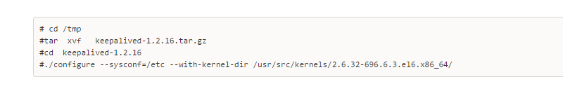 keepalive安装配置