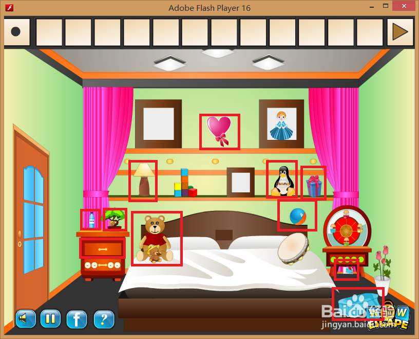 Flash游戏攻略：[46]逃出孩子的迷你卧室