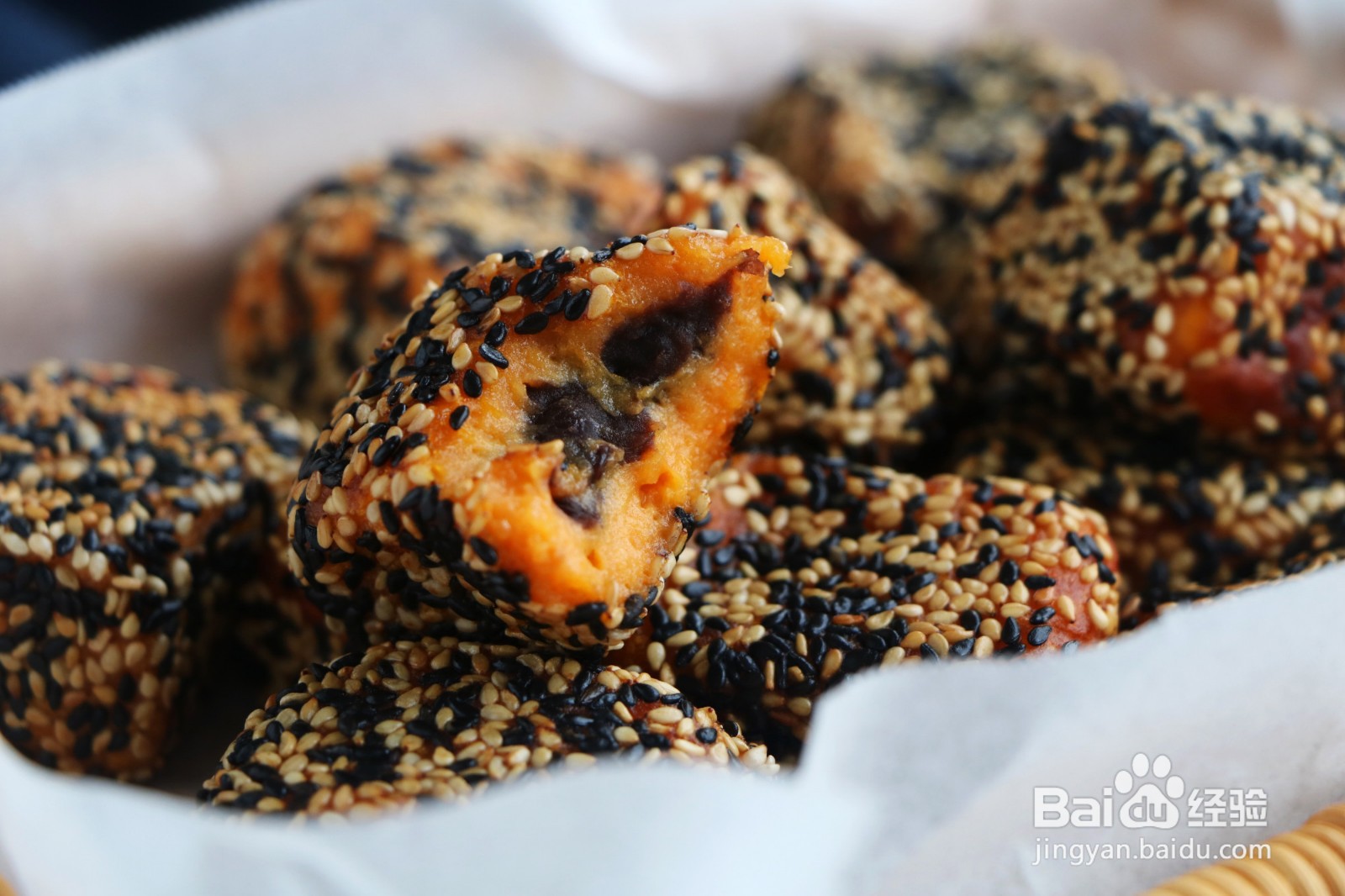 红薯芝麻饼的做法
