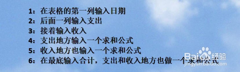 如何使用excel记录制做月账单记录生活收支