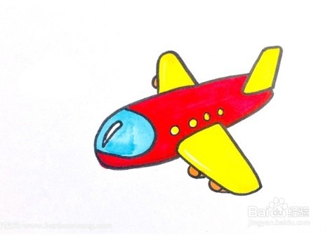 红色波音737飞机简笔画图片