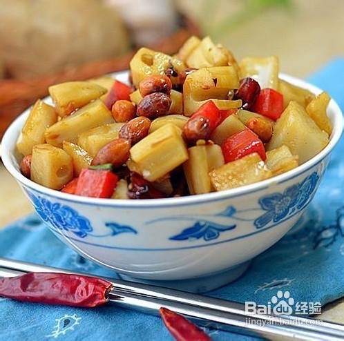 宫保藕丁的做法 没有肉一样也可以美味