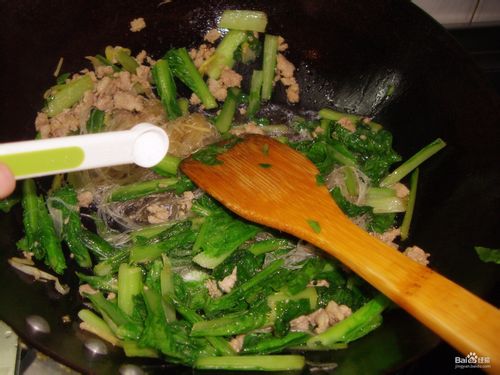 肉末粉丝小白菜