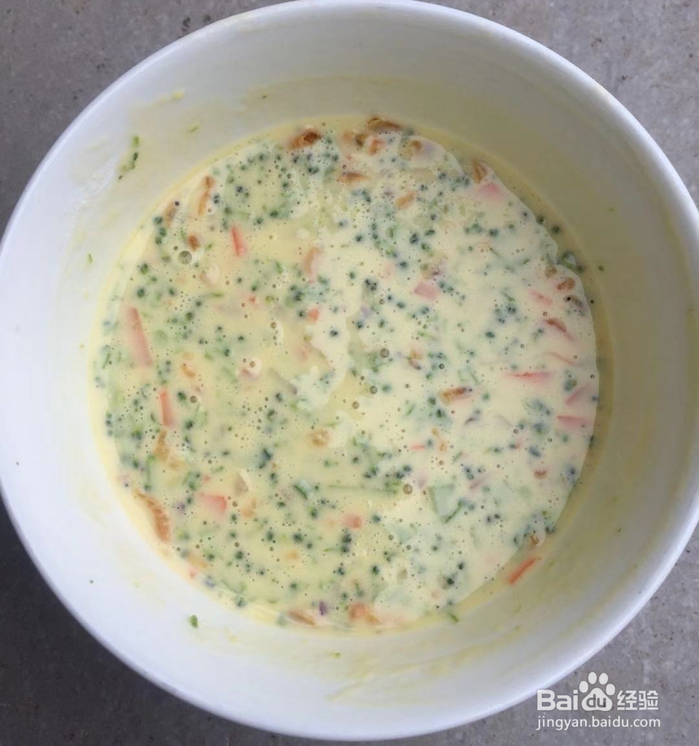 挑战自制力的西兰花杂蔬虾仁鸡蛋煎饼
