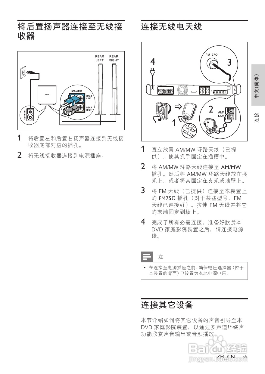 飞利浦HTS3568W/93家庭影院使用说明书:[1]