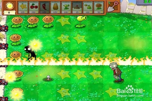 解锁植物大战僵尸迷你游戏。(看星星)