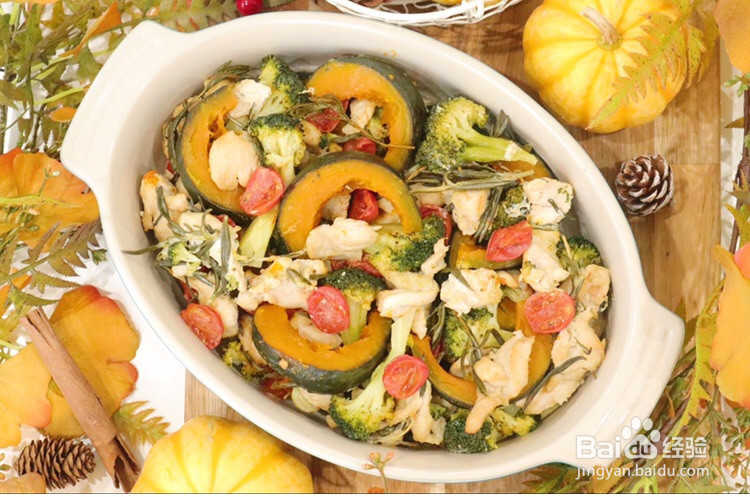 缤纷时蔬烤鸡胸肉的做法