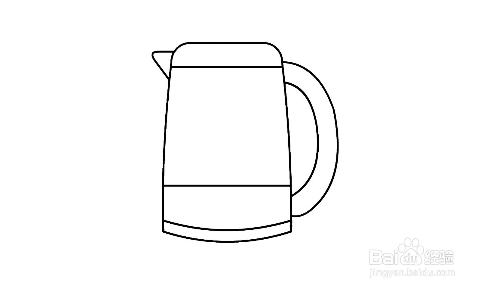 如何画出一个黄色的电热水壶