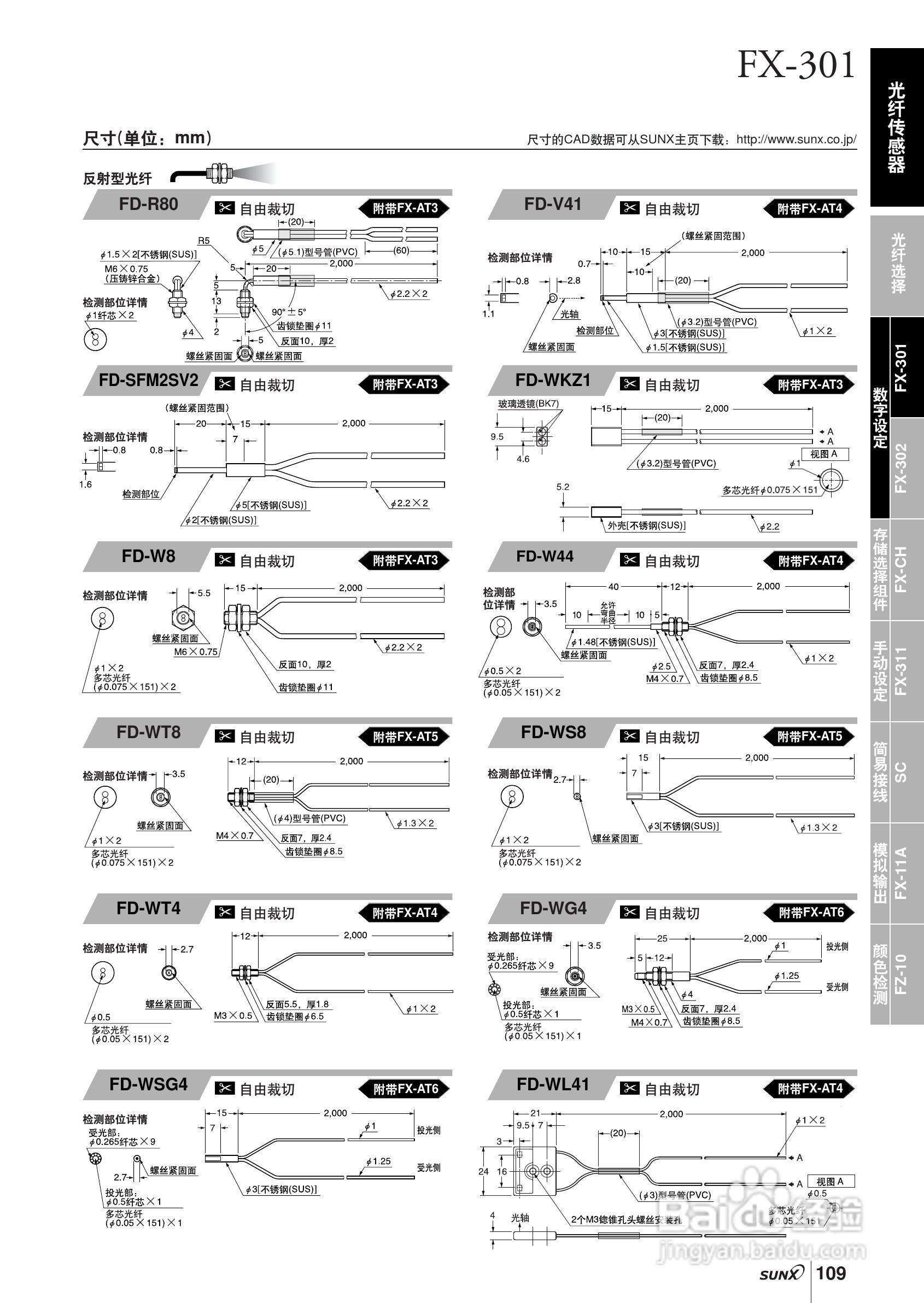 FX-301,FX-300光纤传感器操作手册:[5]
