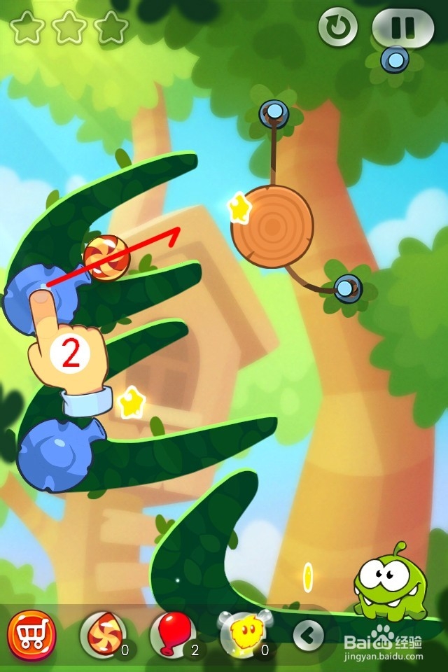 割绳子2满星攻略图：[6]第26至30关森林攻略