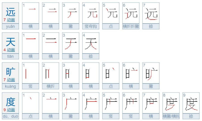 远天旷度什么意思