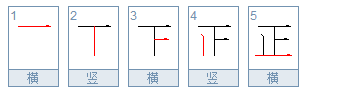 正字笔顺笔画的分解图片