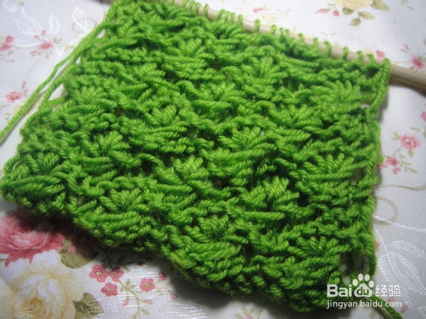 围巾织法——太阳花详细图解